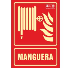 Pictograma syssa señal de manguera en pvc fotoluminiscente 210x297 mm