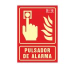 Pictograma syssa señal de pulsador de alarma en pvc fotoluminiscente 210x297 mm