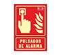 Pictograma syssa señal de pulsador de alarma en pvc fotoluminiscente 210x297 mm