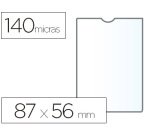 Funda portadocumento esselte plastico transparente 140 micras tamaño 87x56 mm