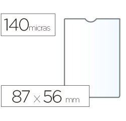 Funda portadocumento esselte plastico transparente 140 micras tamaño 87x56 mm