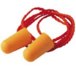 Tapones reutilizables de silicona con cordon textil punta rigida para insercion precisa pack de 100 pares