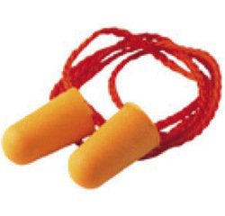 Tapones reutilizables de silicona con cordon textil punta rigida para insercion precisa pack de 100 pares