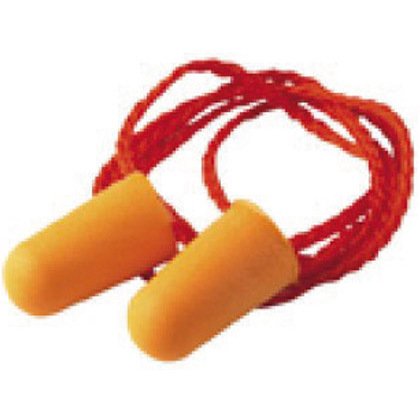Tapones reutilizables de silicona con cordon textil punta rigida para insercion precisa pack de 100 pares