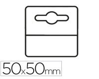 Etiqueta colgador adhesiva djois en pvc 50x50 mm pack de 1000 unidades