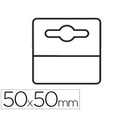 Etiqueta colgador adhesiva djois en pvc 50x50 mm pack de 1000 unidades