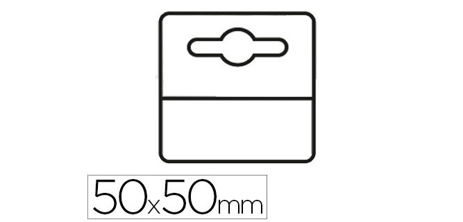 Etiqueta colgador adhesiva djois en pvc 50x50 mm pack de 1000 unidades