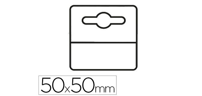 Etiqueta colgador adhesiva djois en pvc 50x50 mm pack de 1000 unidades