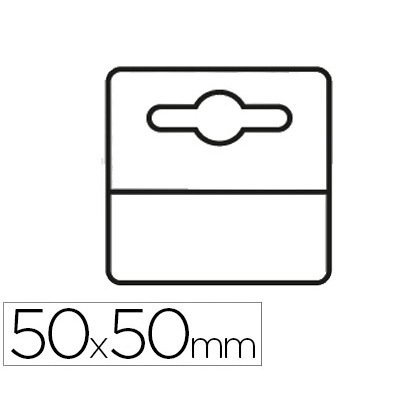 Etiqueta colgador adhesiva djois en pvc 50x50 mm pack de 1000 unidades