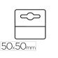 Etiqueta colgador adhesiva djois en pvc 50x50 mm pack de 1000 unidades