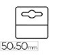 Etiqueta colgador adhesiva djois en pvc 50x50 mm pack de 1000 unidades