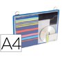 Funda para colgar djois din a4 anilla metalica formato horizontal pack de 5 unidades color azul