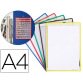 Funda para colgar djois din a4 anilla metalica ideal para pizarras de corcho pack de 5 unidades colores surtidos
