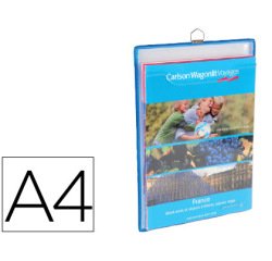 Funda para colgar djois din a4 anilla metalica formato vertical pack de 5 5 unidades color azul