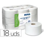 Papel higienico industrial gofrado buga reciclado 2 capas 130 m