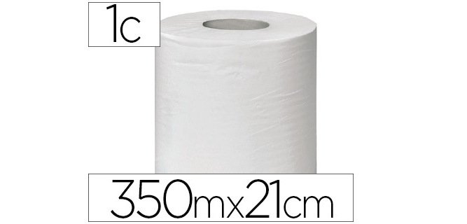 Papel secamanos buga 35x21cm reciclado 1 capa 43 g/m2 350 m