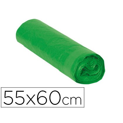Bolsas de basura Verdes con Autocierre 30 micras 23L - Rollo de 15 bolsas