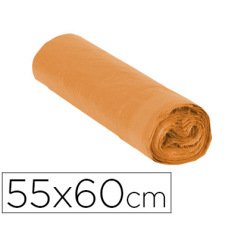 Bolsas de basura Naranja con Autocierre 30 micras 23L - Rollo de 15 bolsas