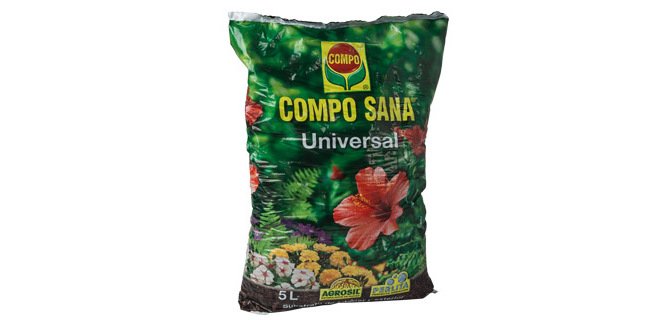 Sustrato compo universal para plantas de interior y exterior saco de 5 litros
