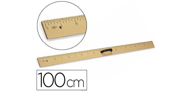 Regla para encerado faibo plastico imitacion madera 100 cm