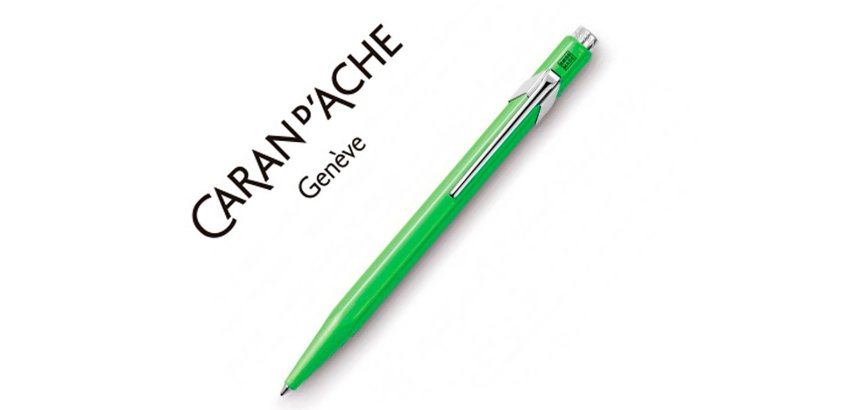 Boligrafo caran d'ache 849 fluo verde limon punta media