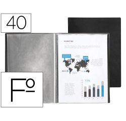 Carpeta liderpapel escaparate fundas pvc folio negro