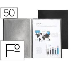 Carpeta liderpapel escaparate fundas pvc folio negro