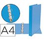 Carpeta de 4 anillas 25 mm mixtas liderpapel a4 carton forrado pvc azul