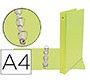 Carpeta de 4 anillas 25 mm mixtas liderpapel a4 carton forrado pvc verde