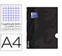 Libreta escolar oxford openflex tapa flexible optik paper 48 hojas din a4 cuadro 5 mm color negro