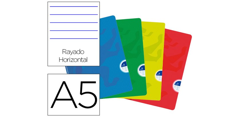 Libreta escolar oxford openflex tapa flexible optik paper 48 hojas din a5 rayado horizontal colores surtidos