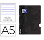 Libreta escolar oxford openflex tapa flexible optik paper 48 hojas din a5 rayado horizontal color negro