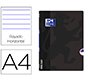 Libreta escolar oxford openflex tapa flexible optik paper 48 hojas din a4 rayado horizontal color negro