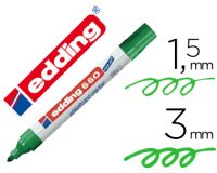 Rotulador edding para pizarra blanca 660 color verde punta redonda 1,5-3 mm