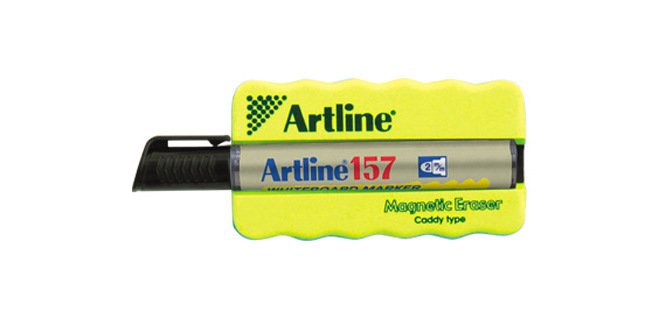 Borrador artline pizarra blanca magnetico con rotulador ek-157 negro