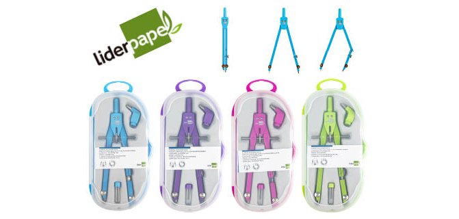 Compas liderpapel micrometrico con adaptador color