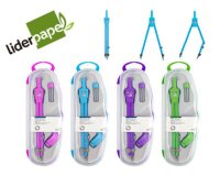 Compas liderpapel articulado con adaptador universal color