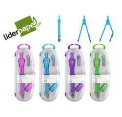 Compas liderpapel articulado con adaptador universal color
