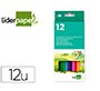 Lapices de colores acuarelables liderpapel caja de 12 unidades colores surtidos