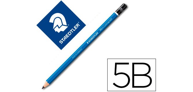Lapices de grafito staedtler mars lumograph 100 5b unidad