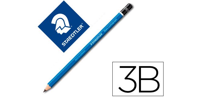 Lapices de grafito staedtler mars lumograph 100 3b unidad