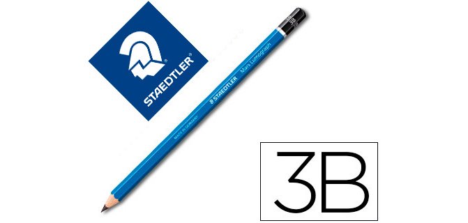 Lapices de grafito staedtler mars lumograph 100 3b unidad