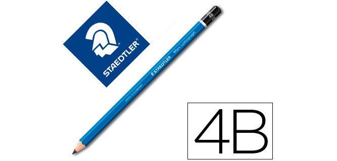 Lapices de grafito staedtler mars lumograph 100 4b unidad