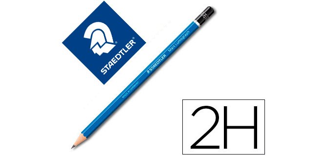 Lapices de grafito staedtler mars lumograph 100 2h unidad