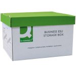 Cajón q-connect cartón para 3 cajas archivo definitivo a4 lomo 100 mm montaje automático medidas interior 327x387x250mm