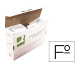 Caja archivo definitivo q-connect folio carton reciclado cierre con lengueta 255x360x100 mm