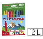 Lapices cera alpino plasti caja de 12 unidades colores surtidos