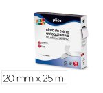 Cinta de cierre adhesiva plico velcro blanco 20mm x 25m