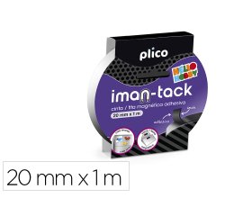 Cinta adhesiva plico imantada 20mm x 1m