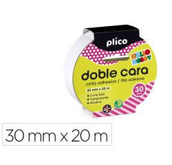 Cinta adhesiva plico doble cara 20 mt x 30 mm